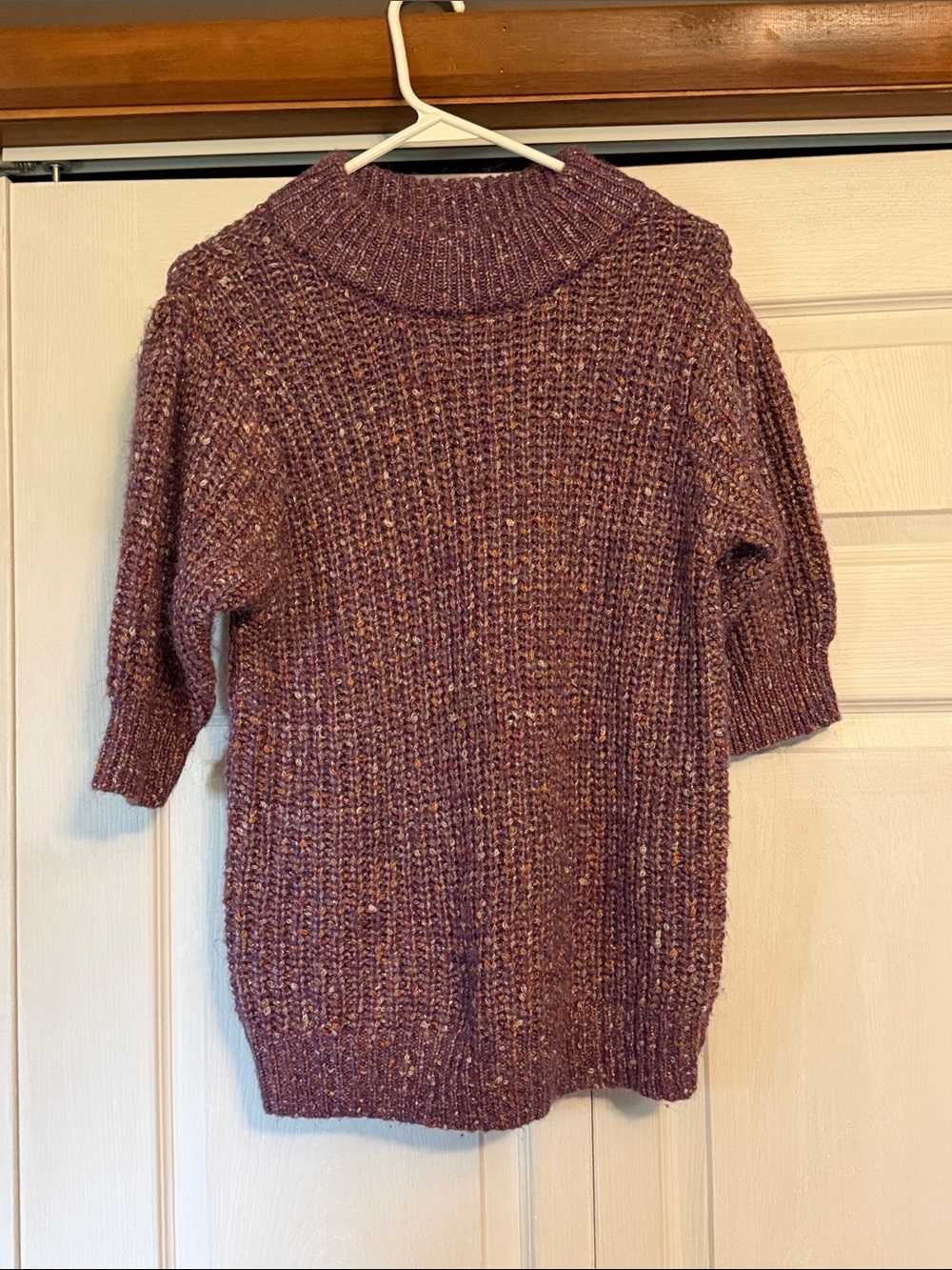 Maurices Plum Short-Sleeve Chunky Turtleneck Sweater